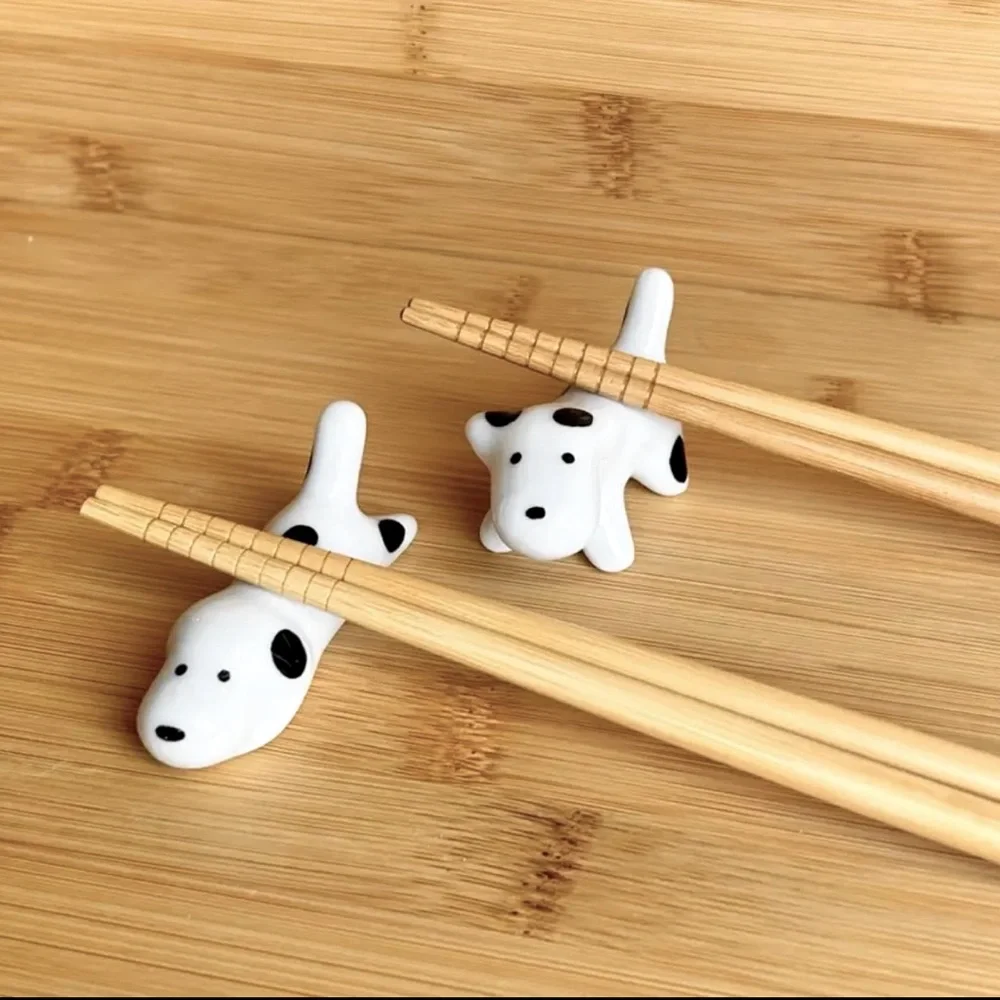 Ceramic Dog Chopstick Rest Set - Picture 1 of 4